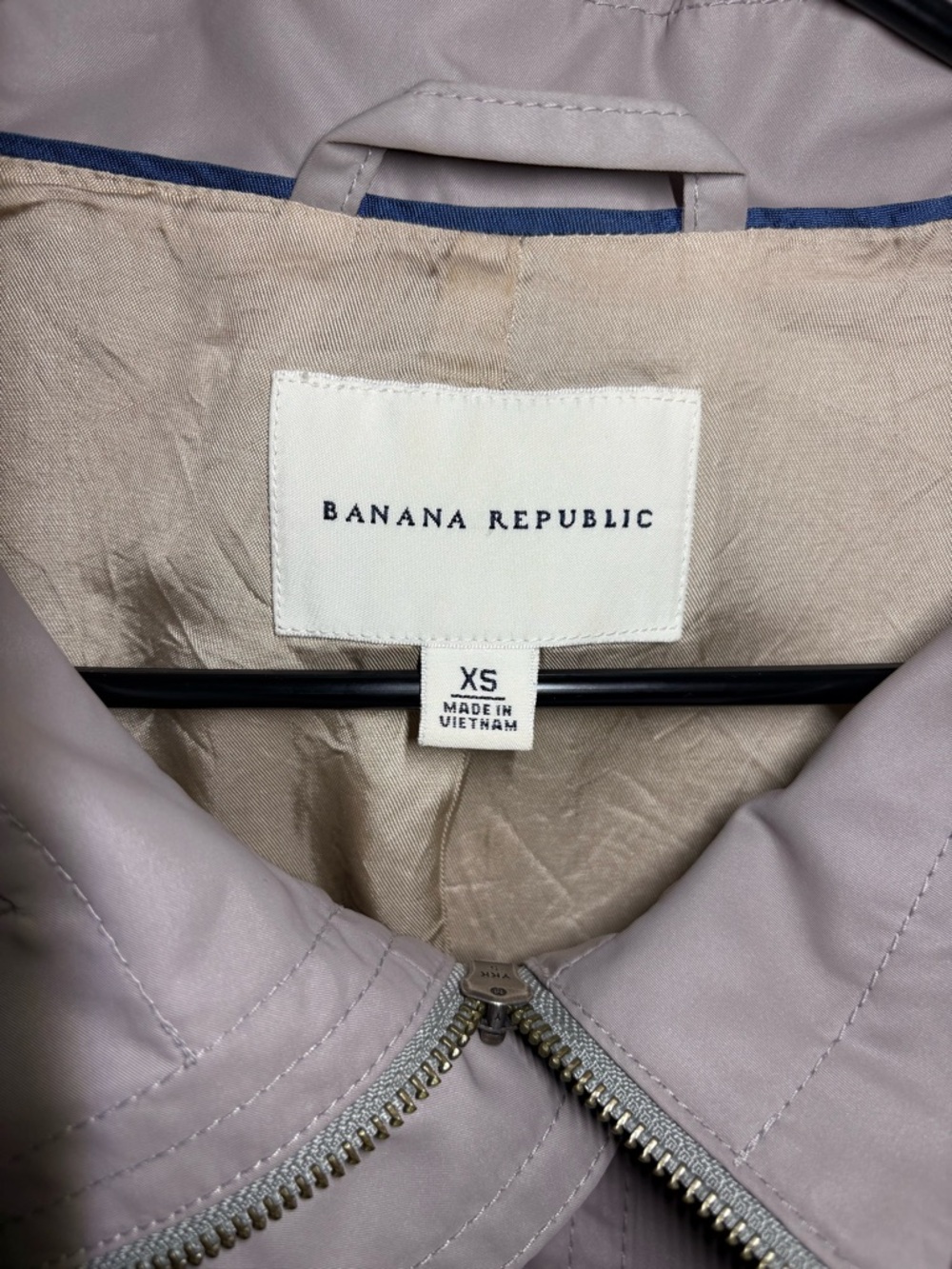 Banana Republic Taupe Hooded Short-Sleeve Trench Coat - Picture 4 of 6